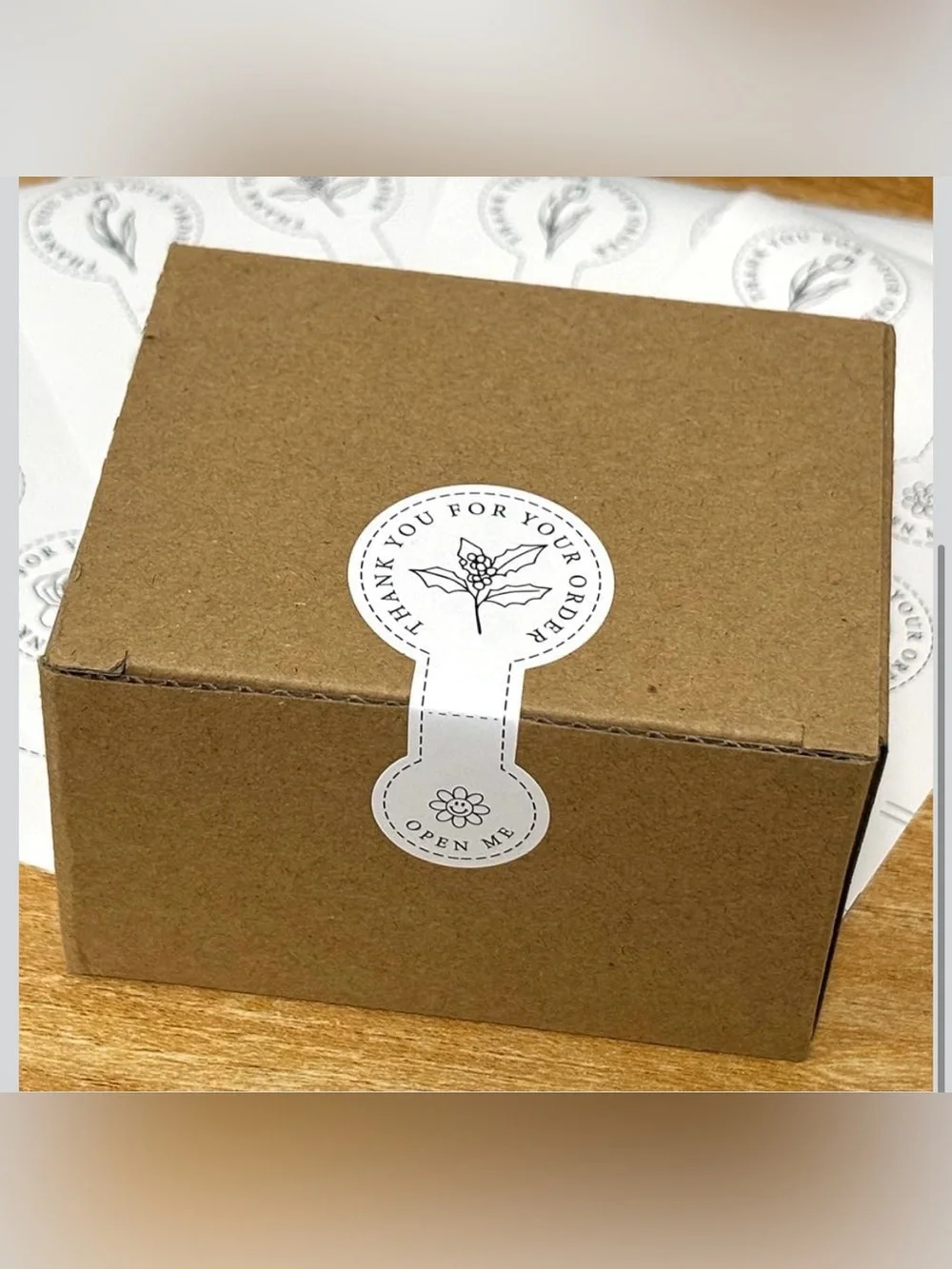 Thank You For Your Order Round Floral Seal Stickers - 100Pcs